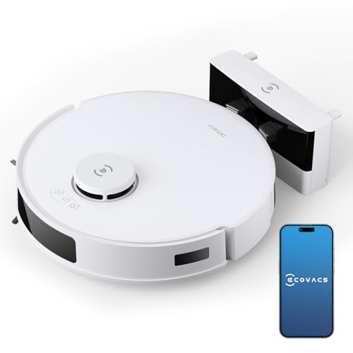 ECOVACS Deebot N20 Pro Robotic Vacuum Cleaner. 8000Pa Strongest Suction Robot Cleaner. Anti-Hair Tangle. Deep Sweeping and Mopping. 6400mAh Battery